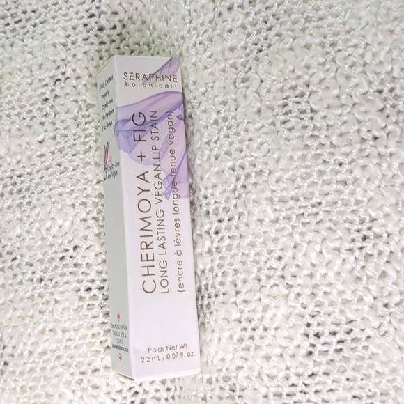 Seraphine Botanicals Cherimoya + Fig Lip Stain in Latte, 2.2ml/0.07fl oz - Picture 3 of 9